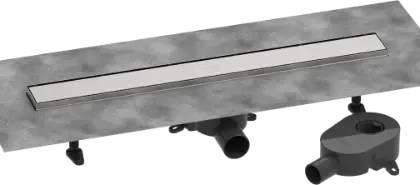 Hansgrohe 56272800 Hansgrohe RainDrain Go Complete doucheafvoerset 700 mm - achterkant te betegelen voor standaard/vlakke installatie - Brushed Stainless Steel
