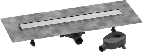 Hansgrohe RainDrain Go Complete doucheafvoerset 700 mm - achterkant te betegelen voor standaard/vlakke installatie - Brushed Stainless Steel 56272800