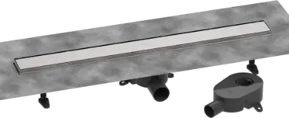 Hansgrohe 56273800 Hansgrohe RainDrain Go Complete doucheafvoerset 800 mm - achterkant te betegelen voor standaard/vlakke installatie - Brushed Stainless Steel