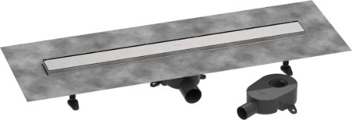 Hansgrohe RainDrain Go Complete doucheafvoerset 800 mm - achterkant te betegelen voor standaard/vlakke installatie - Brushed Stainless Steel 56273800