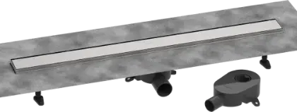 Hansgrohe 56274800 Hansgrohe RainDrain Go Complete doucheafvoerset 900 mm - achterkant te betegelen voor standaard/vlakke installatie - Brushed Stainless Steel