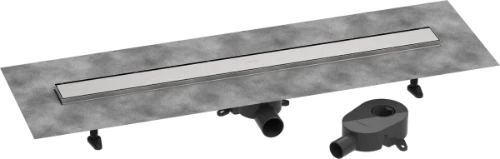 Hansgrohe RainDrain Go Complete doucheafvoerset 900 mm - achterkant te betegelen voor standaard/vlakke installatie - Brushed Stainless Steel 56274800