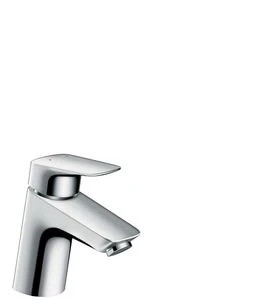 Hansgrohe Logis 70 eengreepswastafelmengkraan - chroom - met click-clack lediging - chroom - safety function 71077000