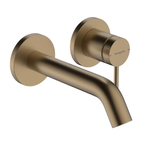 Hansgrohe 73350140 Hansgrohe Tecturis S wastafelmengkraan voor inbouw wandmontage met uitloop 165 mm - Brushed Bronze