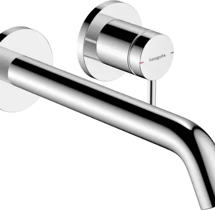 Hansgrohe 73351000 Hansgrohe Tecturis S wastafelmengkraan voor inbouw wandmontage met uitloop 225 mm - chroom