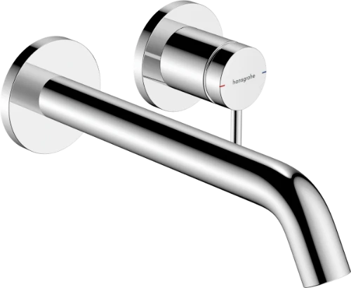 Hansgrohe 73351000 Hansgrohe Tecturis S wastafelmengkraan voor inbouw wandmontage met uitloop 225 mm - chroom