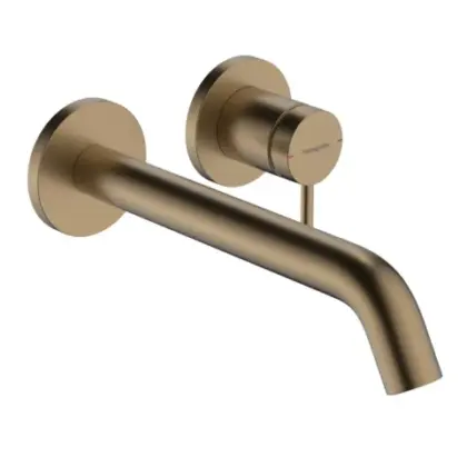 Hansgrohe 73351140 Hansgrohe Tecturis S wastafelmengkraan voor inbouw wandmontage met uitloop 225 mm - Brushed Bronze
