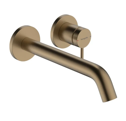 Hansgrohe 73351140 Hansgrohe Tecturis S wastafelmengkraan voor inbouw wandmontage met uitloop 225 mm - Brushed Bronze