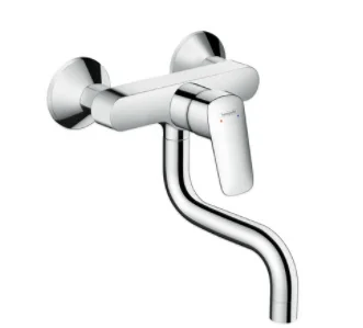 Hansgrohe Keukenmengkraan Hansgrohe Logis wand eengreeps chroom 71836000