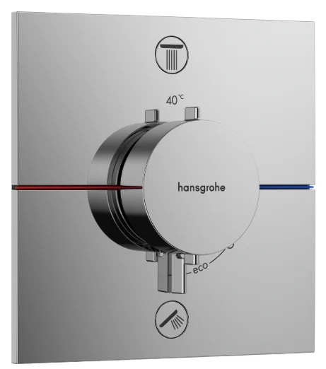 Hansgrohe Afbouwdeel inbouwmengkraan Hansgrohe geschikt voor douche thermostatisch chroom 15572140