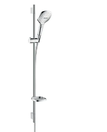 Hansgrohe Glijstangset Hansgrohe Raindance 900mm wit/chroom 3func met zeepschaal Select E120 26621400