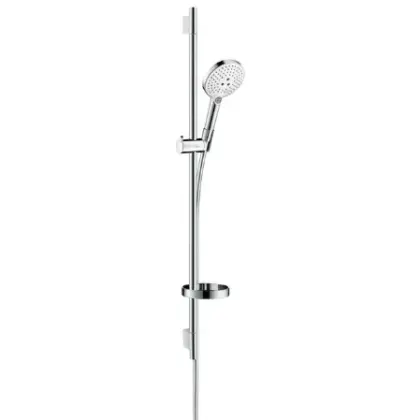 Hansgrohe Glijstangset Hansgrohe Raindance 900mm wit/chroom 3func met zeepschaal Select S120 26631400
