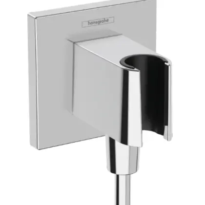 Hansgrohe Douche-aansluitstuk Hansgrohe wandmontage chroom met houder 26889000