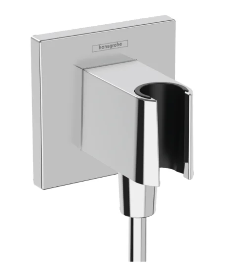 Hansgrohe Douche-aansluitstuk Hansgrohe wandmontage chroom met houder 26889000