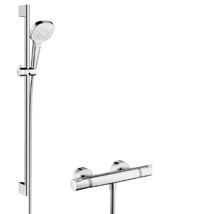 Hansgrohe Glijstangset Hansgrohe Croma 900mm chroom 3func Select E Vario Combi 27082400