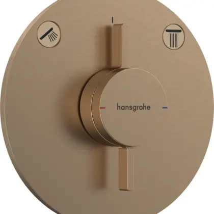 Hansgrohe Afbouwdeel inbouwmengkraan Hansgrohe DuoTurn S geschikt voor douche thermostatisch brons 75418140