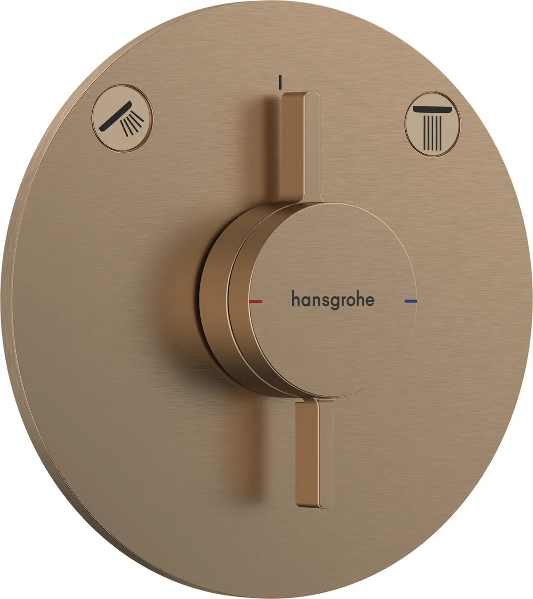 Hansgrohe Afbouwdeel inbouwmengkraan Hansgrohe DuoTurn S geschikt voor douche thermostatisch brons 75418140