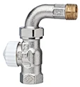 Heimeier V-Exact II rechte thermostatiseerbare radiatorkraan met bocht MF 1/2 x 1/2 3756-02.000