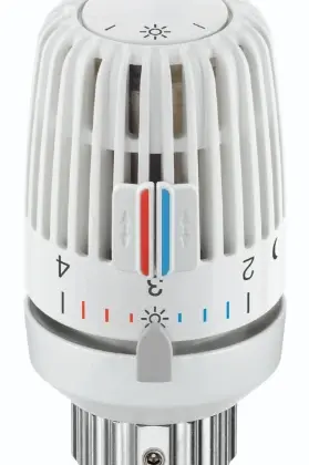 Heimeier thermostatische kop, VK diefstalborgring diam 20mm wit 9710-40.500