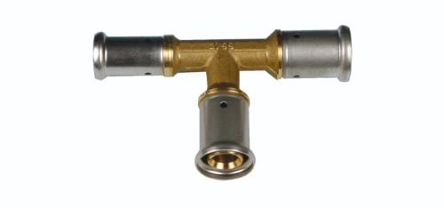 Henco P-serie messing pers verloop T-stuk 90° FFF 20 x 16 x 16 mm 11P-201616