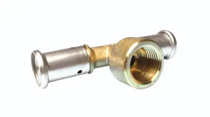 Henco 13P-160416 Henco P-serie messing pers verloop T-stuk met binnendraad 90° FFF 16 x 1/2 F x 16 mm