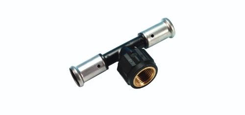 Henco PVDF pers verloop T-stuk met binnendraad 90° FFF 40 x 5/4 F x 40 mm 13PK-400740
