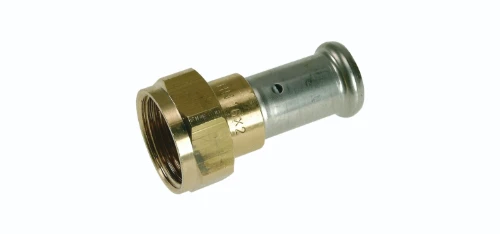 Henco P-serie messing pers aansluitwartel met vlakke dichting FF 16 x 3/4 F 26P-16Z05