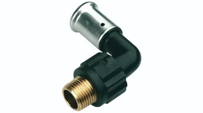 Henco 5PK-4007 Henco PK-serie PVDF pers overgangsbocht 90° MF 40 x 5/4 M