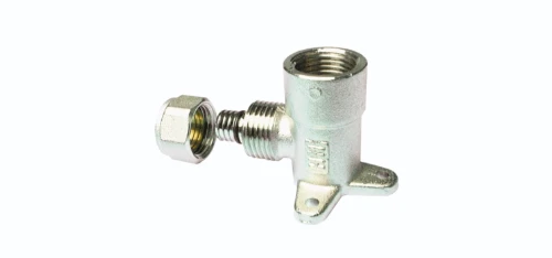 Henco S-serie messing knel muurplaat 90° FF 16 x 1/2 F 7-1604-S