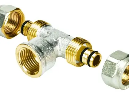Henco 9-160416 Henco messing knel verloop T-stuk met binnendraad 90° FFF 16 x 1/2 F x 16 mm