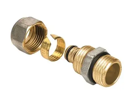 Henco Knelovergangsstuk messing 26/3mm x 1" M (drink)water Henco 1-2606-S