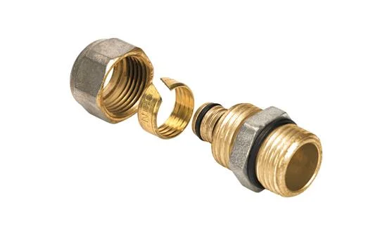 Henco Knelovergangsstuk messing 32/3mm x 1" M (drink)water Henco 1-3206-S