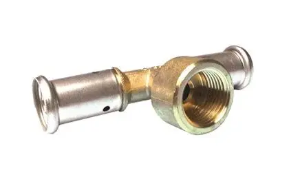 Henco Persovergangs-T-stuk messing 16/2 x 1/2" x 16/2 F (drink)water Henco 13P-160416