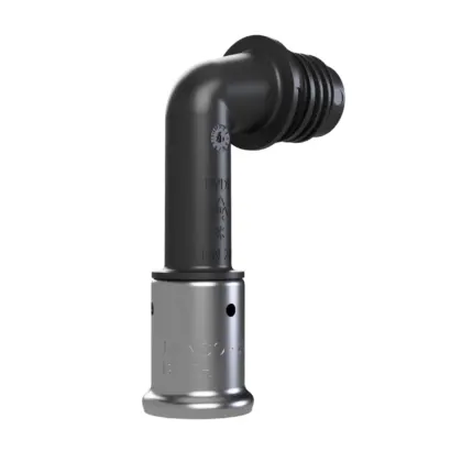 Henco Persovergangsknie kunststof 26/3mm x M 90° (drink)water Henco Pro-Flow VKPK90-26-D