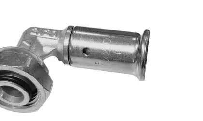 Henco Persovergangsknie messing 16/2mm x 1/2" F 90° (drink)water Henco 44P-1604