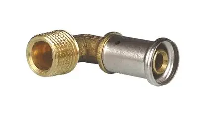 Henco Persovergangsknie messing 16/2mm x 1/2" M 90° (drink)water Henco 5P-1604