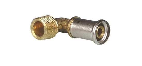 Henco Persovergangsknie messing 16/2mm x 1/2" M 90° (drink)water Henco 5P-1604
