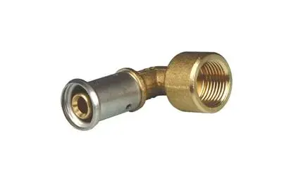 Henco Persovergangsknie messing 20/2mm x 1/2" F 90° (drink)water Henco 6P-2004