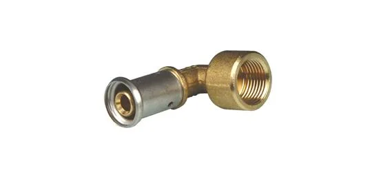 Henco Persovergangsknie messing 26/3mm x 3/4" F 90° (drink)water Henco 6P-2605