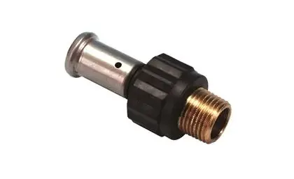 Henco Persovergangsstuk kunststof 26/3mm x 3/4" M (drink)water Henco PVDF 17PK-2605