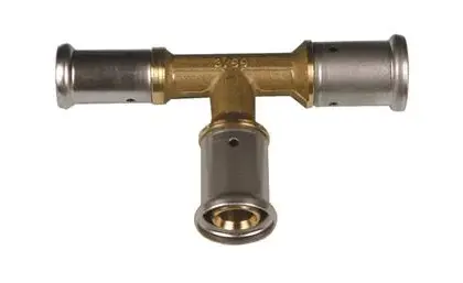 Henco Persverloop-T messing 20/2x20/2x16/2mm FFF (drink)water Henco 11P-202016