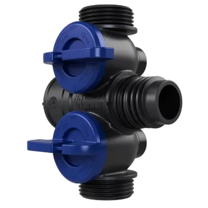 Henco Verdeler voor CV kunststof Henco Pro-Flow 1PO  blauw VKEK-V-1PO-BLUE