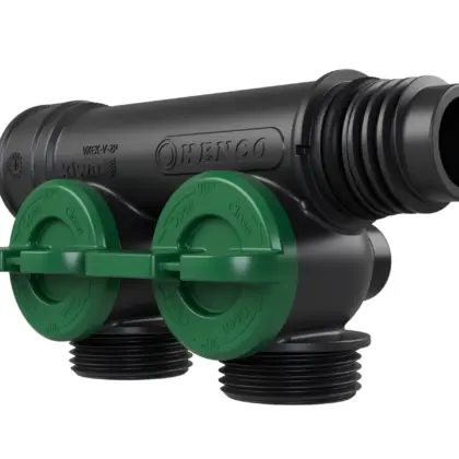 Henco Verdeler voor CV kunststof Henco Pro-Flow 2P  groen VKEK-V-2P-GREEN