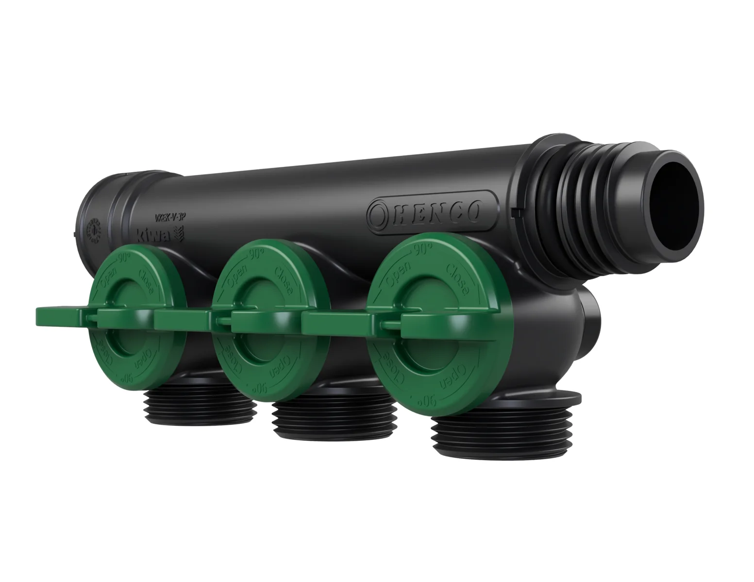 Henco Verdeler voor CV kunststof Henco Pro-Flow 3P groen VKEK-V-3P-GREEN