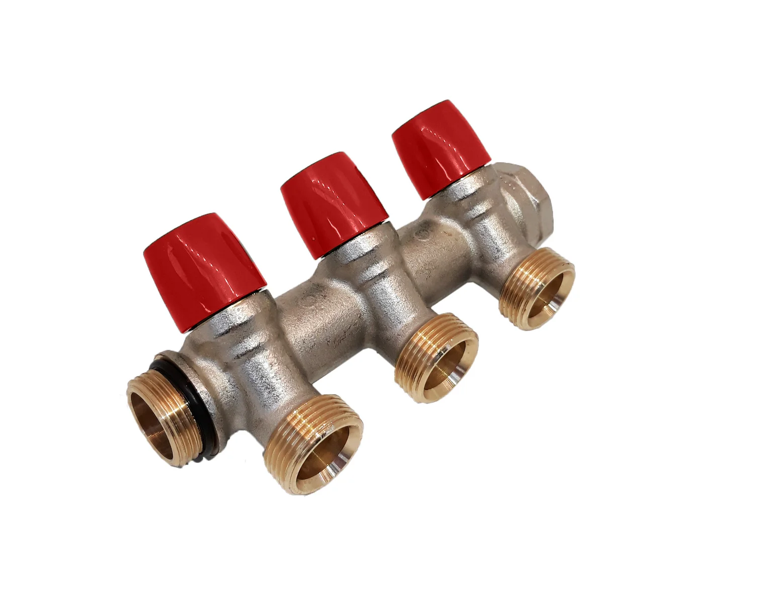 Henco Verdeler voor CV messing Henco 1" + 4 x 1" rood VBS060504-RO