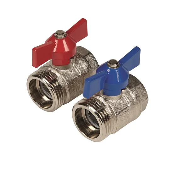 Henco Vlinderkraan met volle doorlaat DN 1" FF met terugslagklep Henco UFH-BM0606-VN