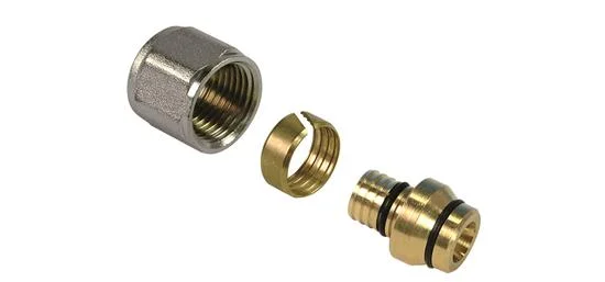 Henco Knelovergangsstuk messing 14/2mm x F (drink)water Henco 13-1415-2