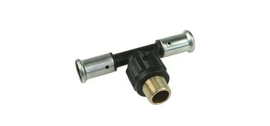 Henco Persovergangs-T-stuk kunststof 40/3.5 x 5/4" x 40/3.5 M (drink)water Henco PVDF 14PK-400740