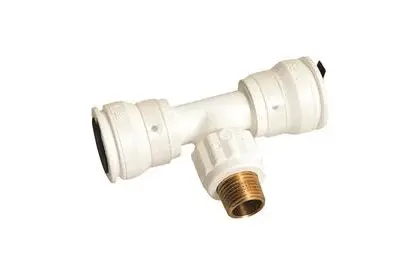 Henco Steekovergangs-T-stuk kunststof 20 x 1/2" x 20 M (drink)water Henco Vision - Push Fit 14SK-200420
