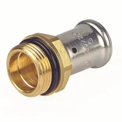 Henco Persovergangsstuk messing 26/3mm x 3/4" M (drink)water Henco 17VBS-2605